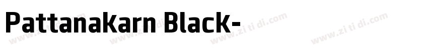 Pattanakarn Black字体转换